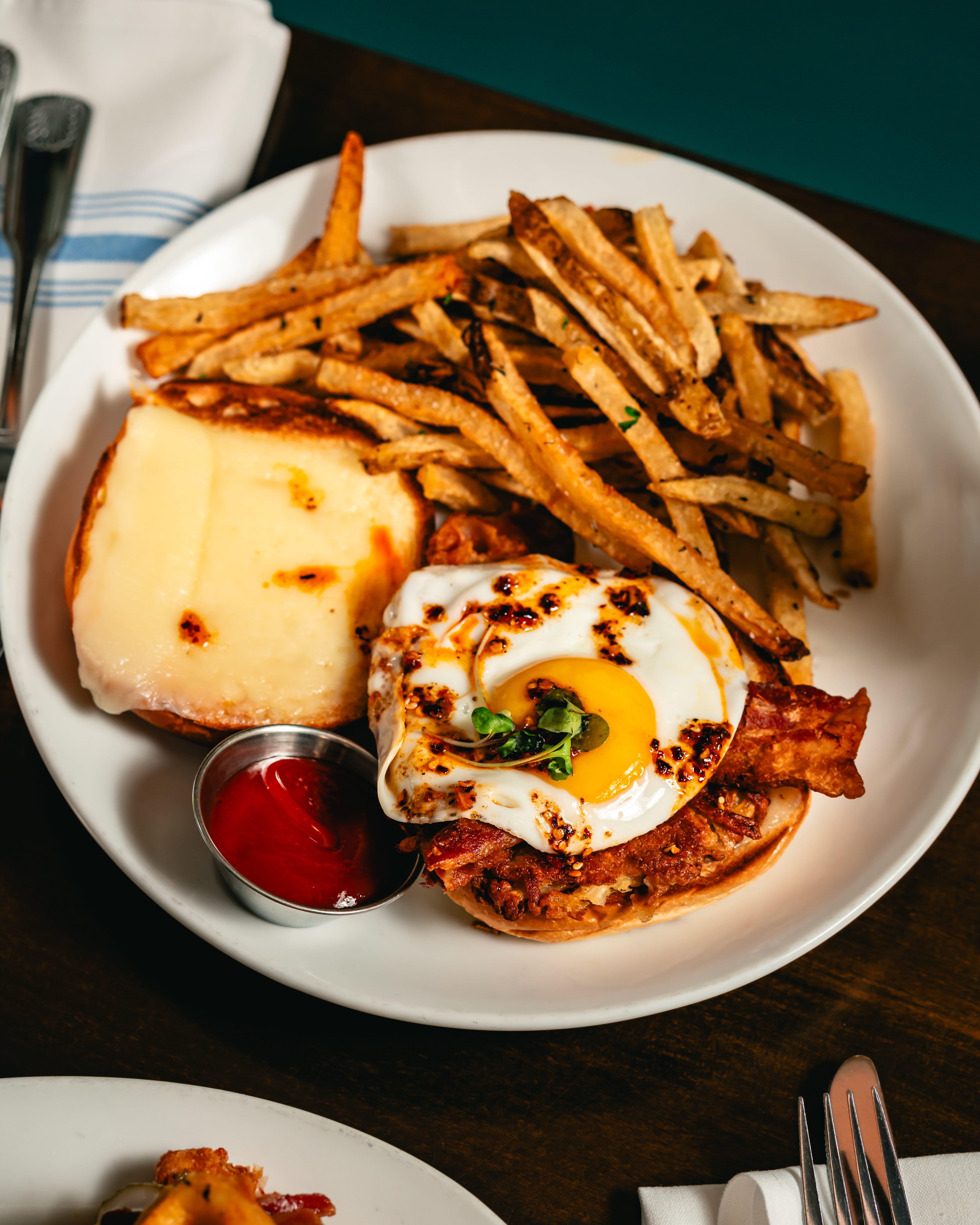 Spicy Morning BEC with fries