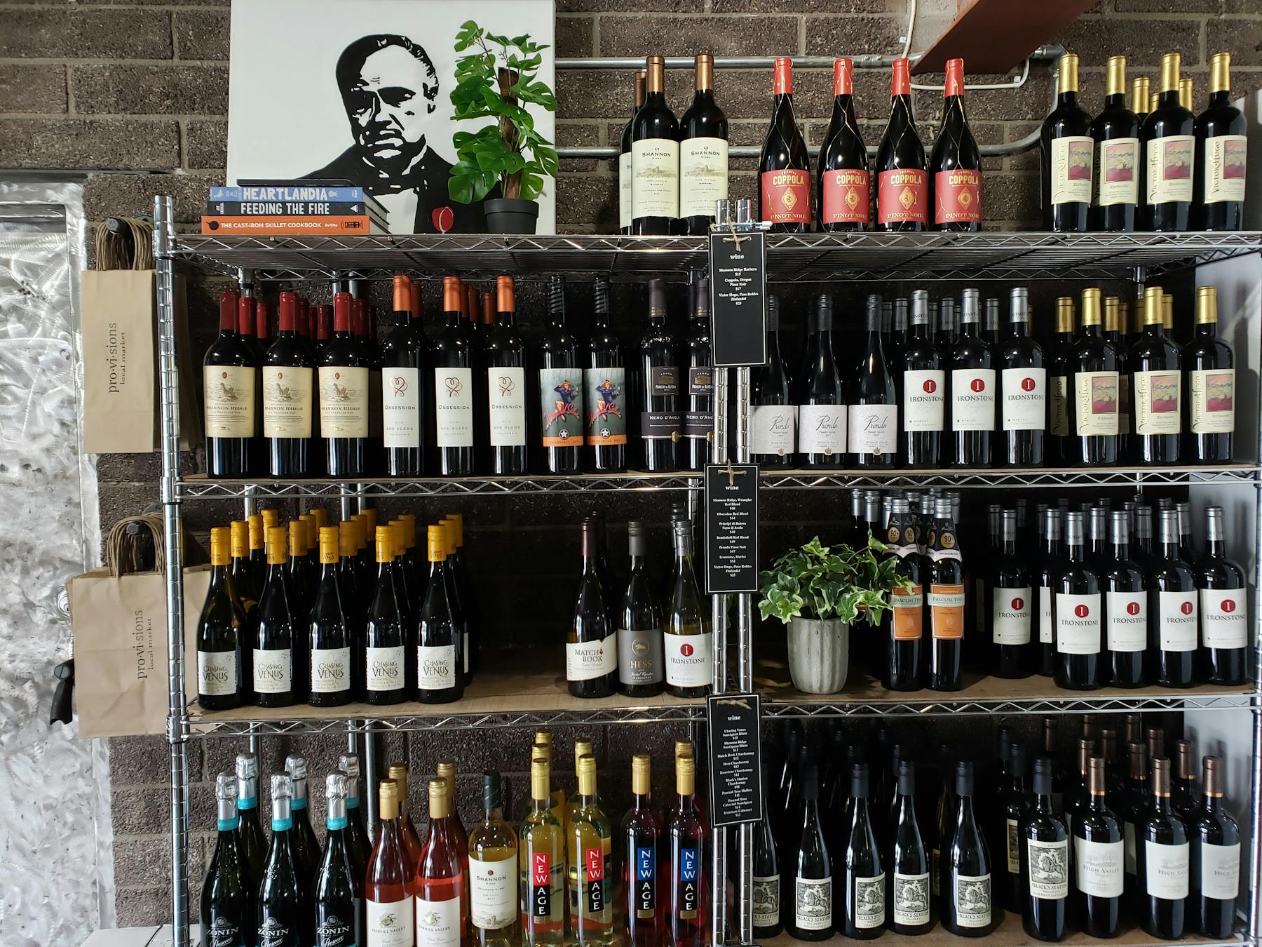 a bottle of wine