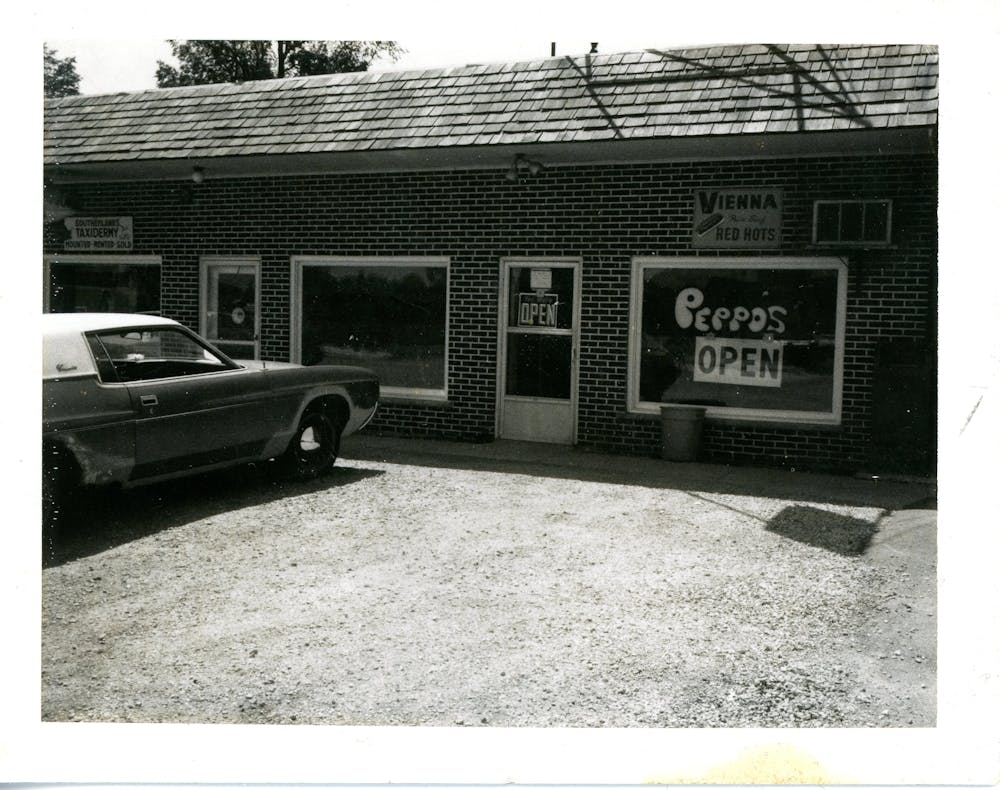 a car parked in front of a building
