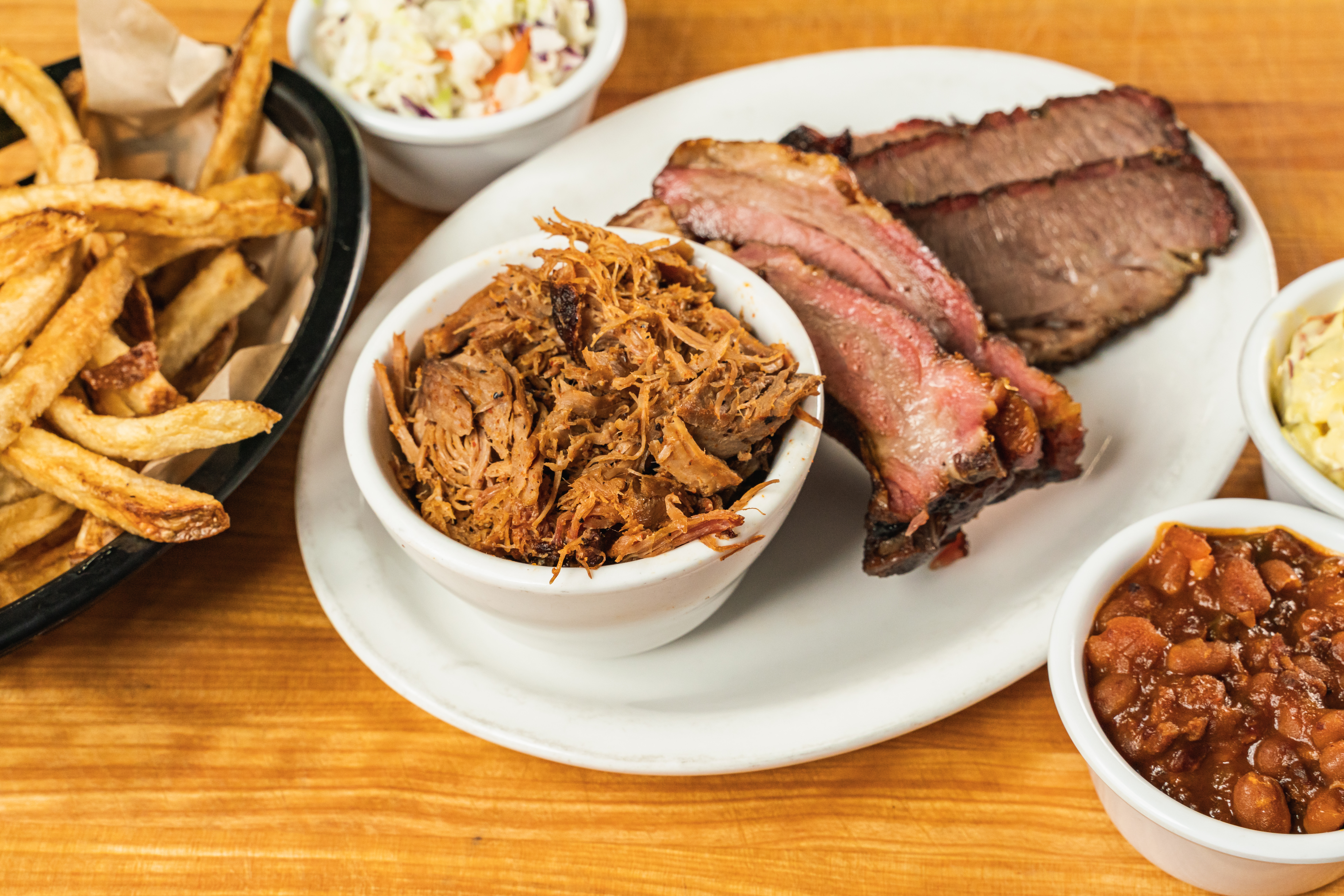 a plate of food on a table