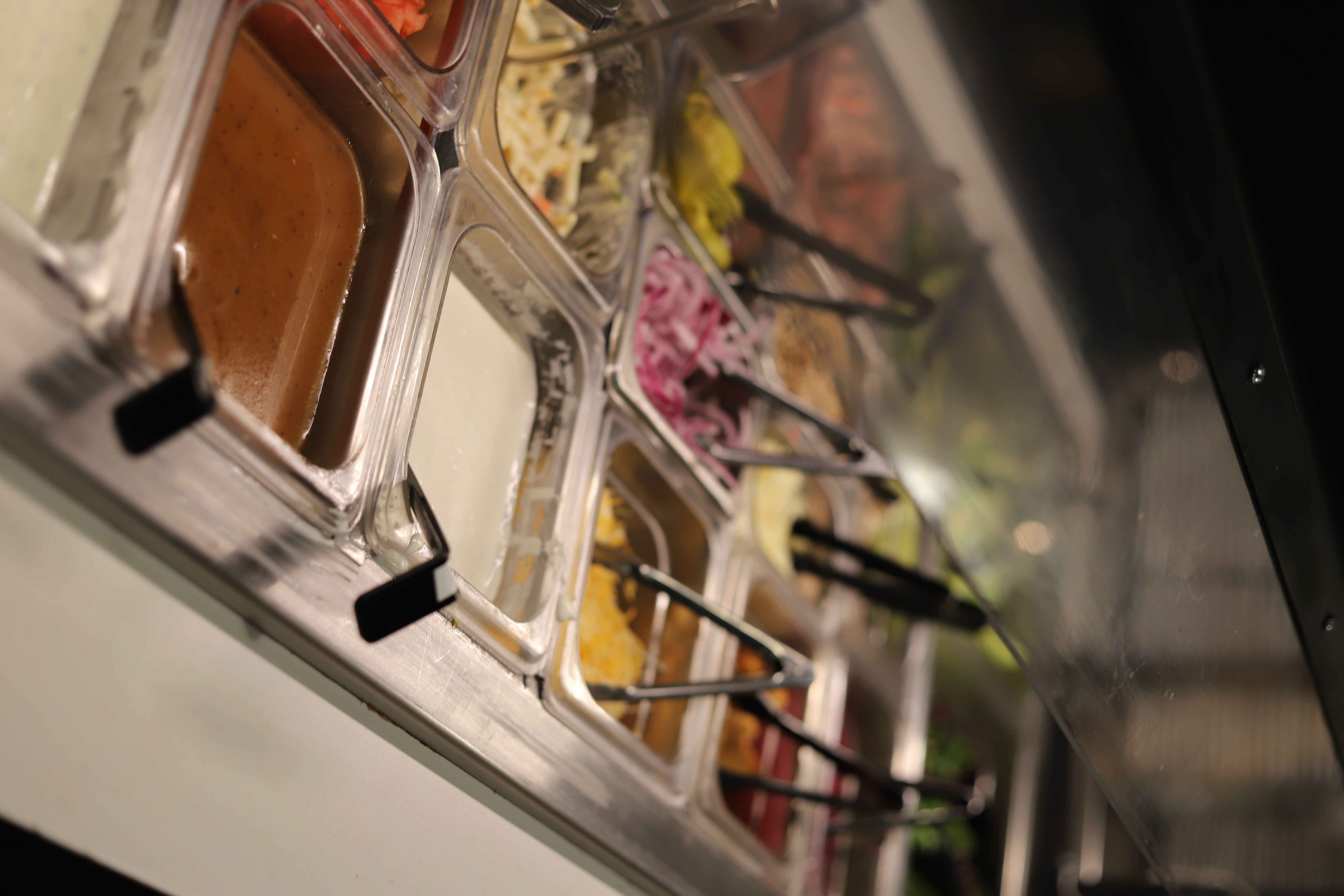 Fresh, fully stocked salad bar at Wild River
