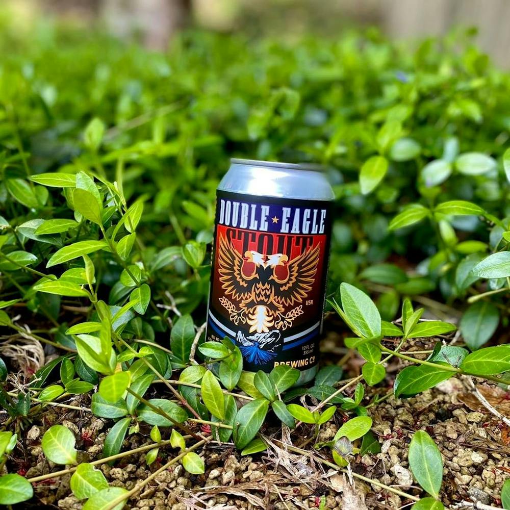 a can of soda in a garden