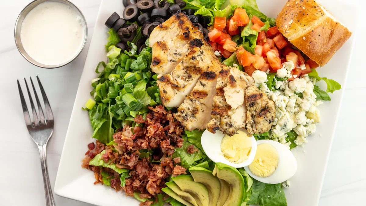 a plate of food on a table