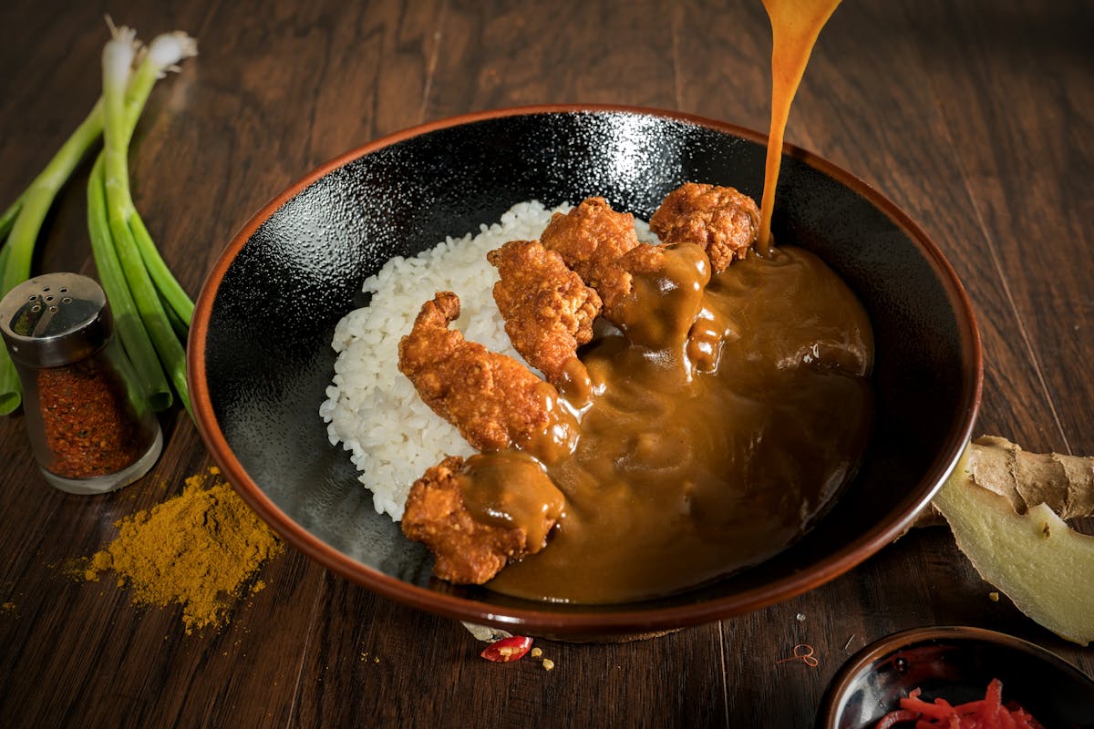 a bowl of food on a plate