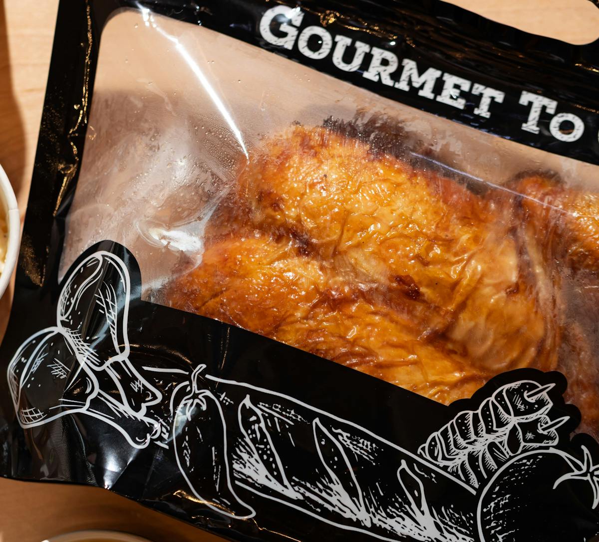 Bag of rotisserie-style chicken
