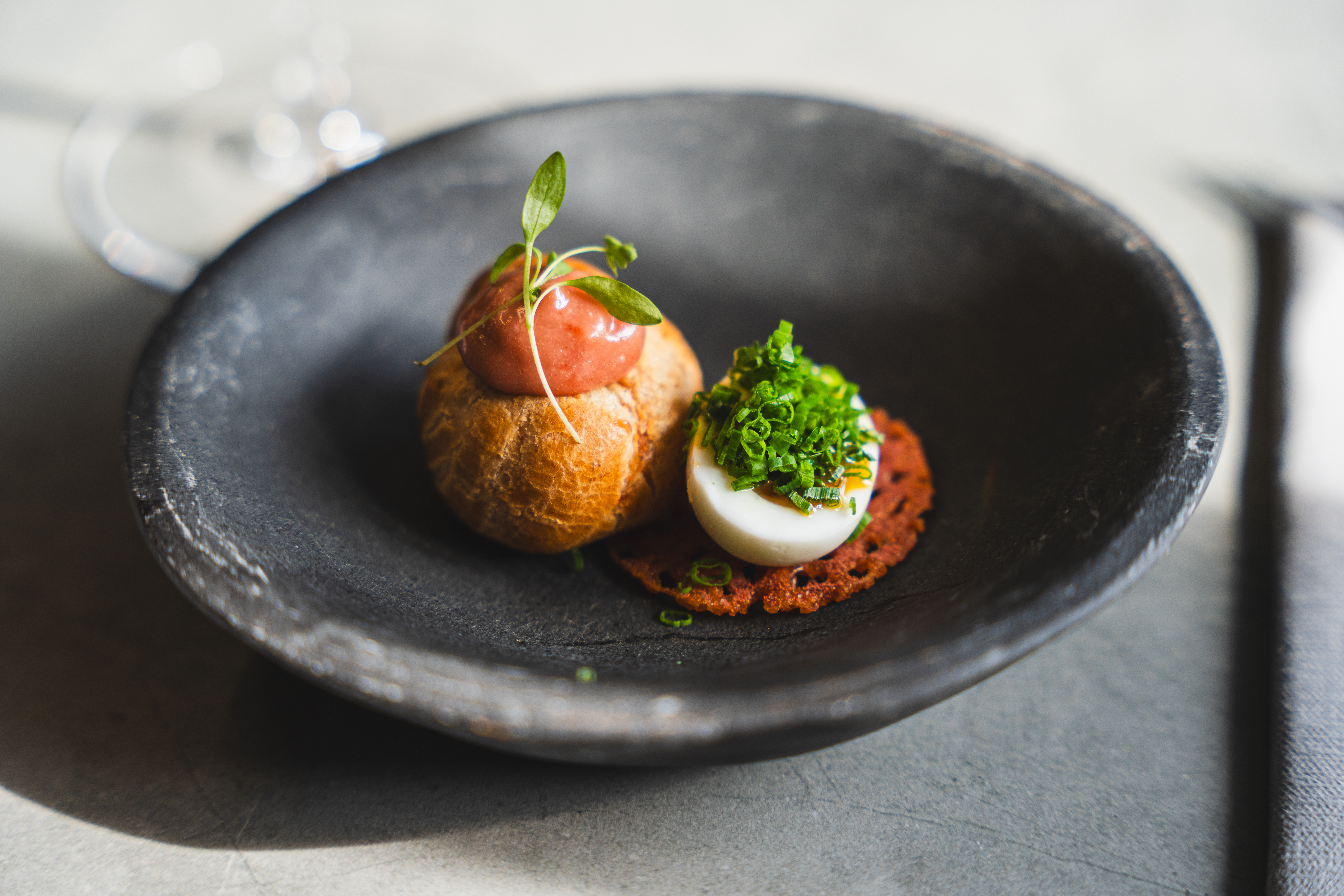 a plate of food on a table