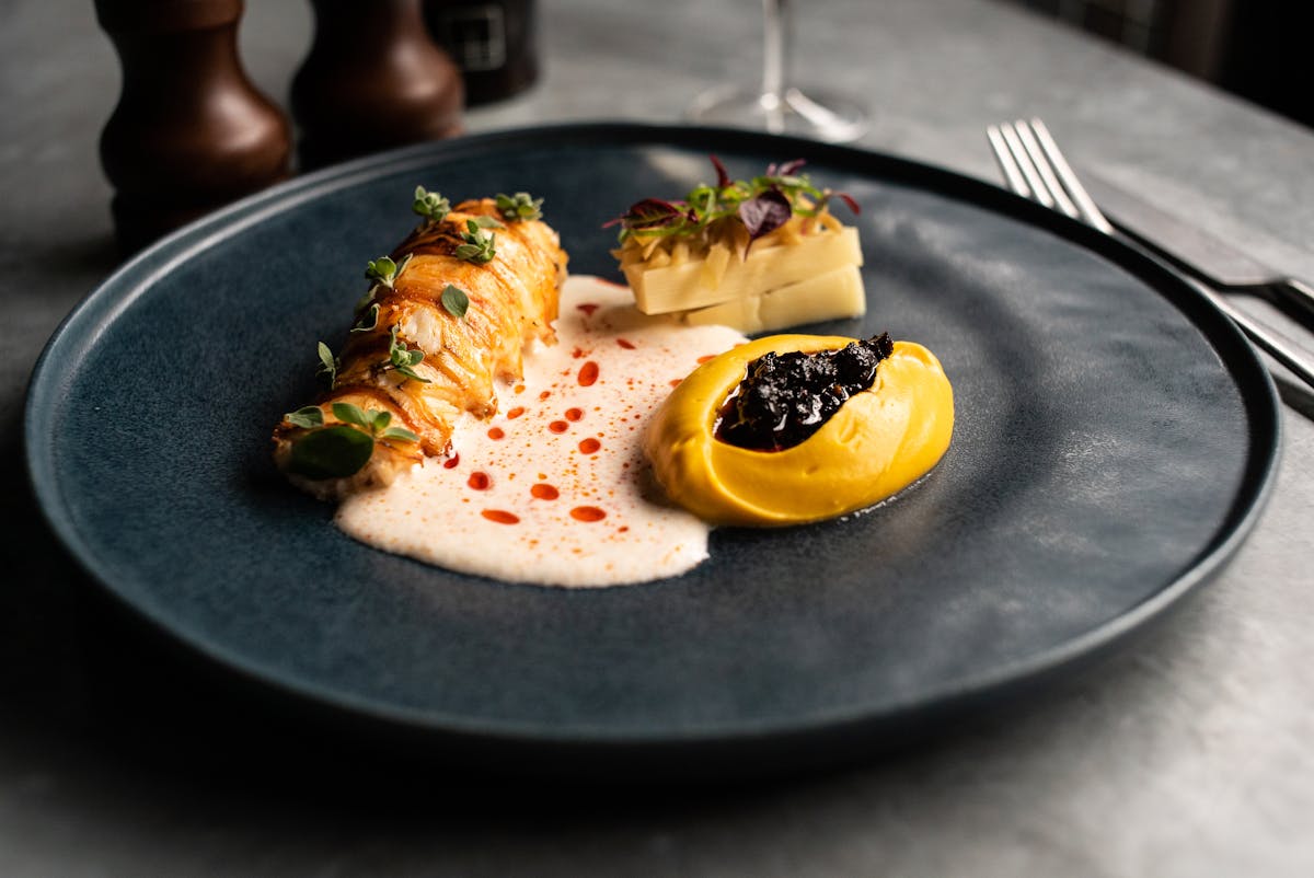 a plate of food on a table