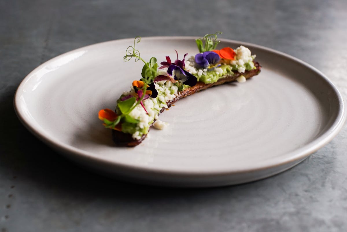 a plate of food on a table