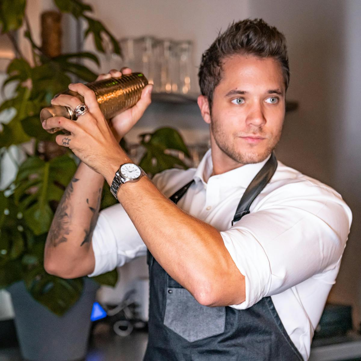 a man holding a phone