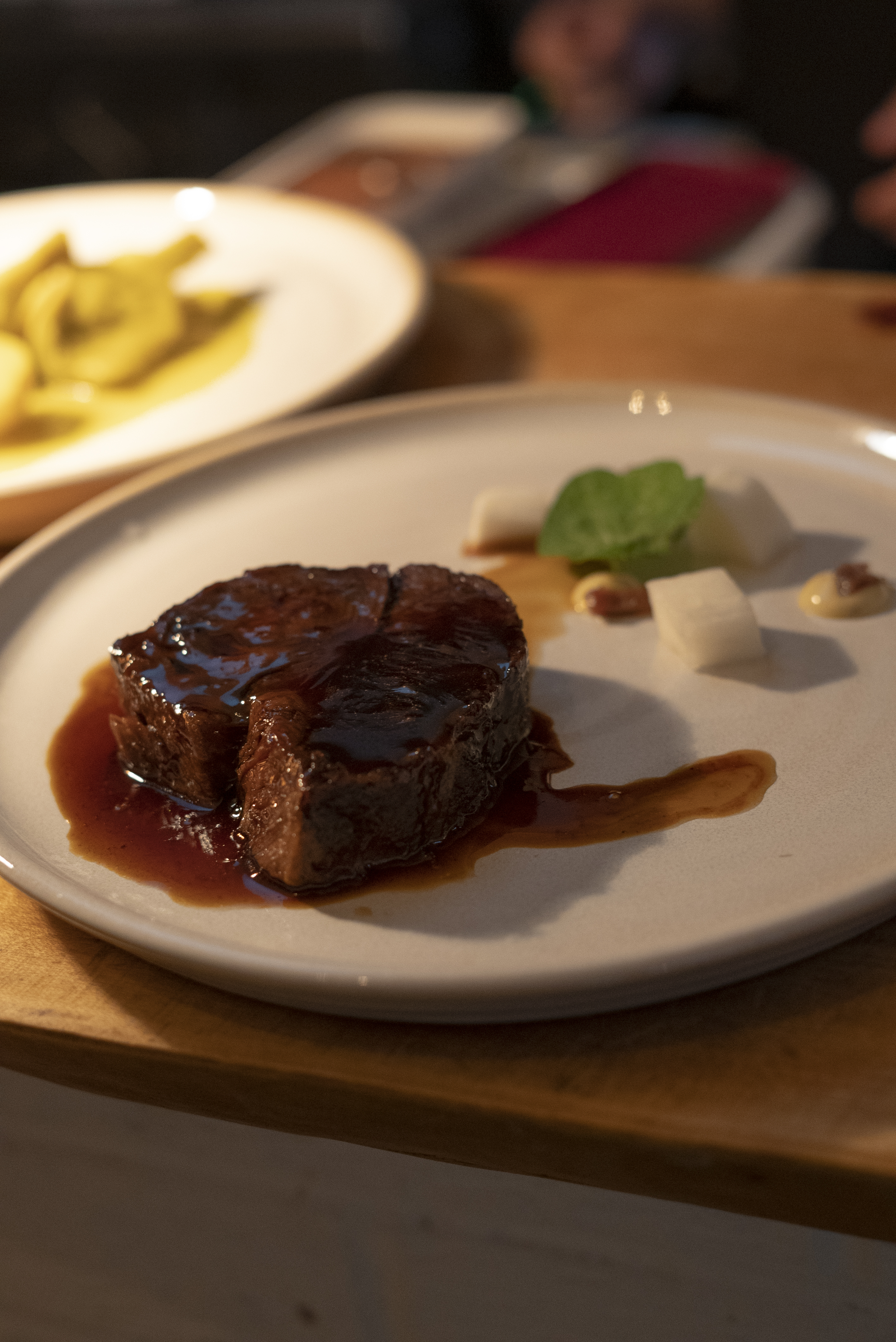 a plate of food on a table