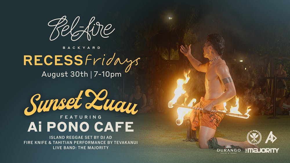 Sunset Luau party with Ai Pono Cafe at Bel-Aire Backyard