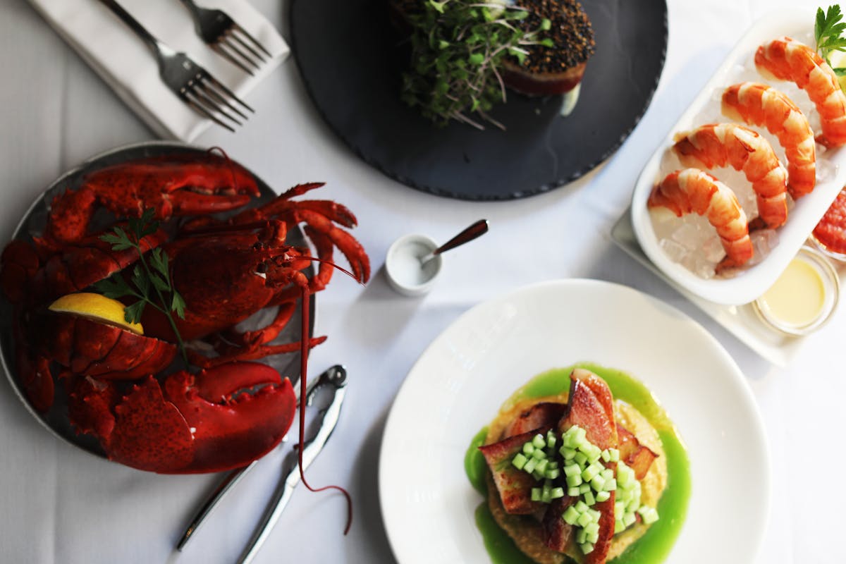 a plate of food on a table