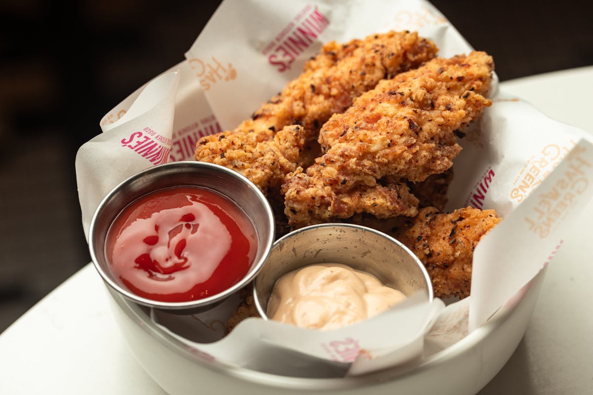 a tray of food on a plate