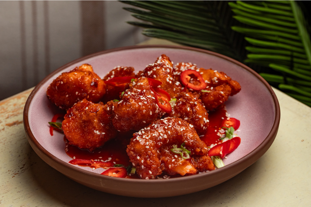 a plate of food on a table