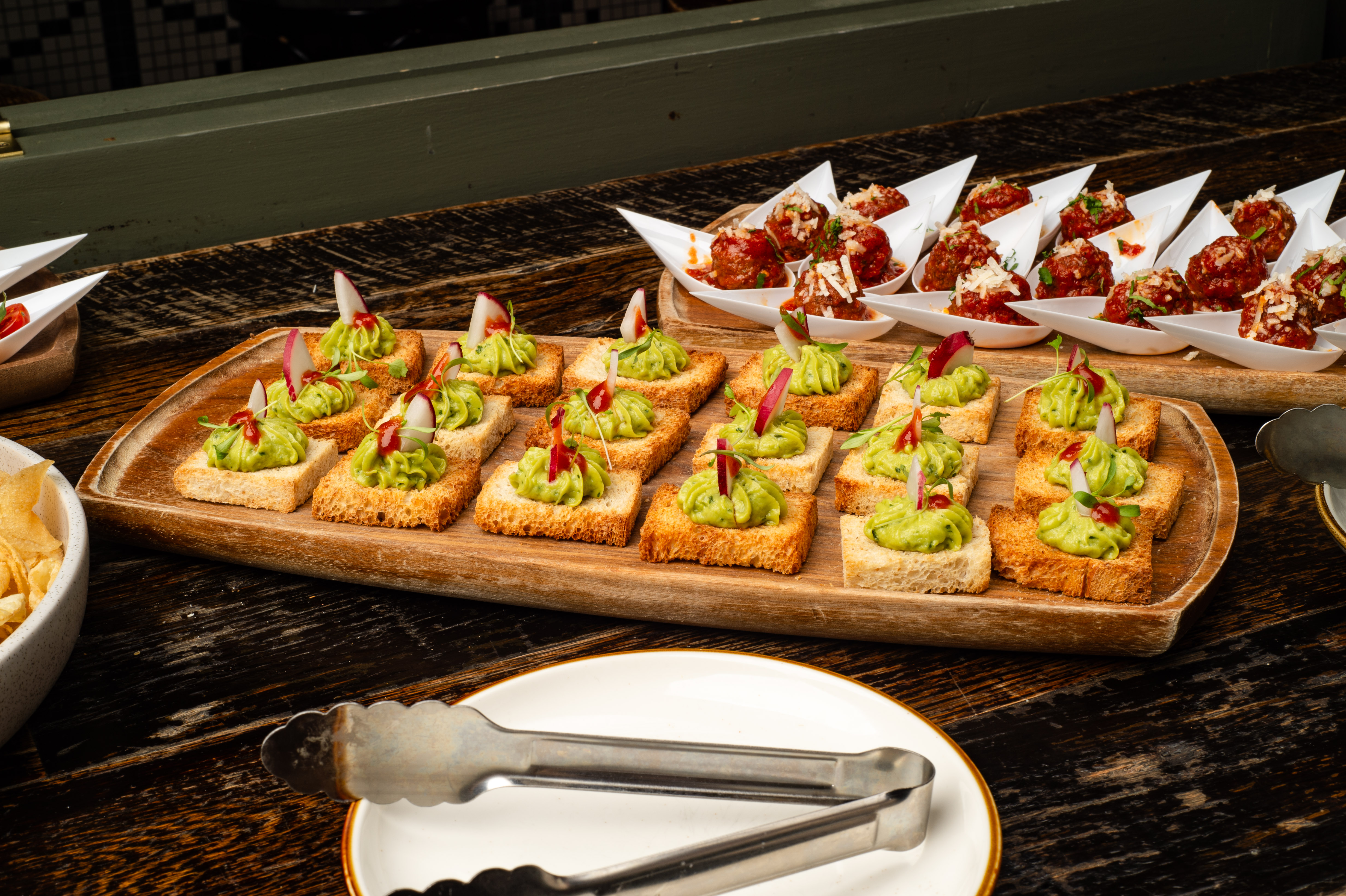 a tray of food on a table