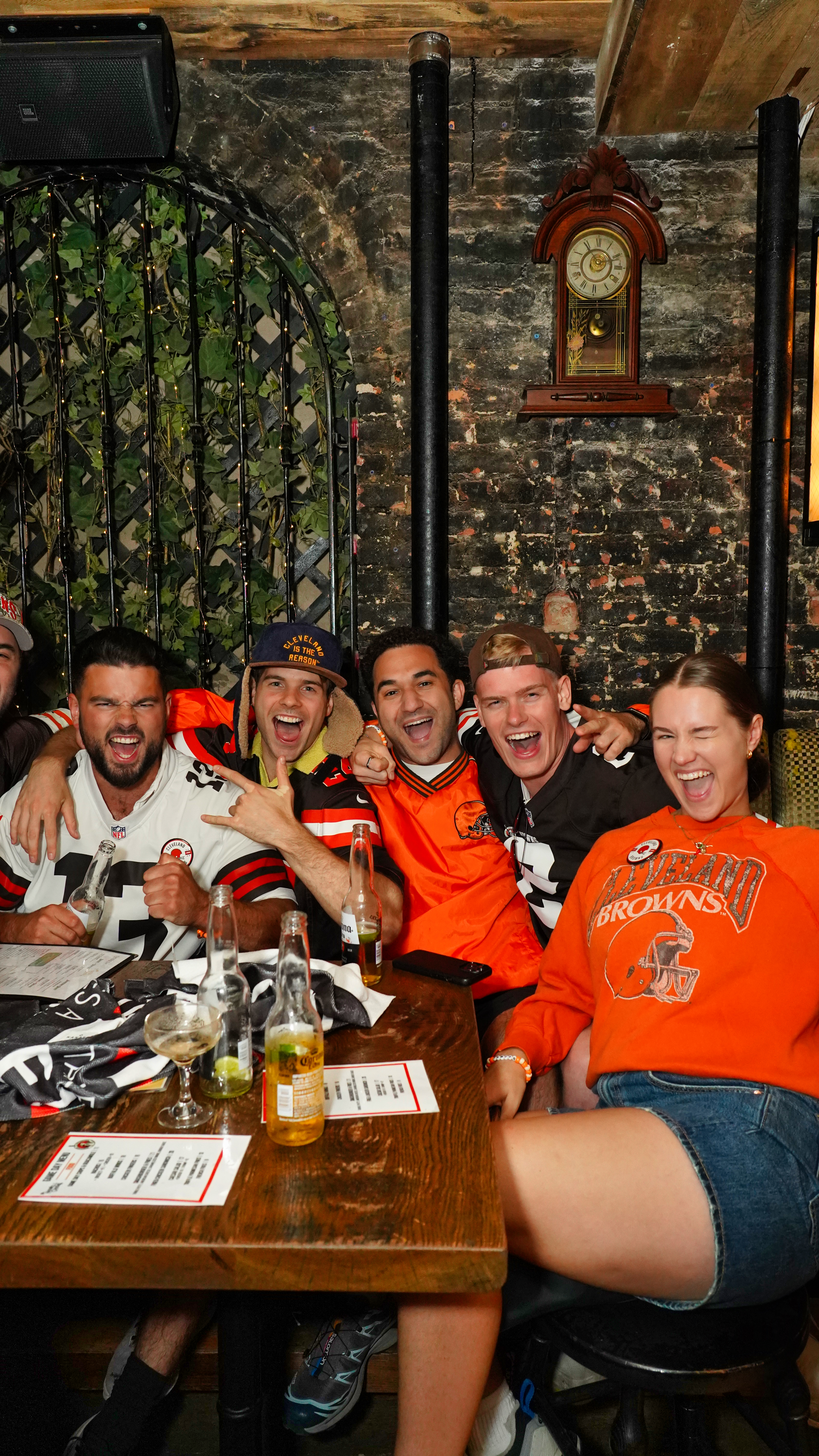 a group of people posing for the camera