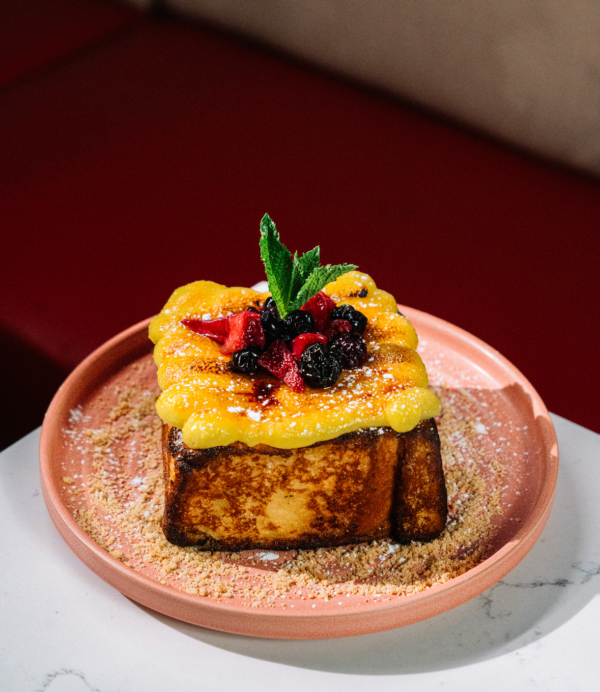 a plate of food on a table