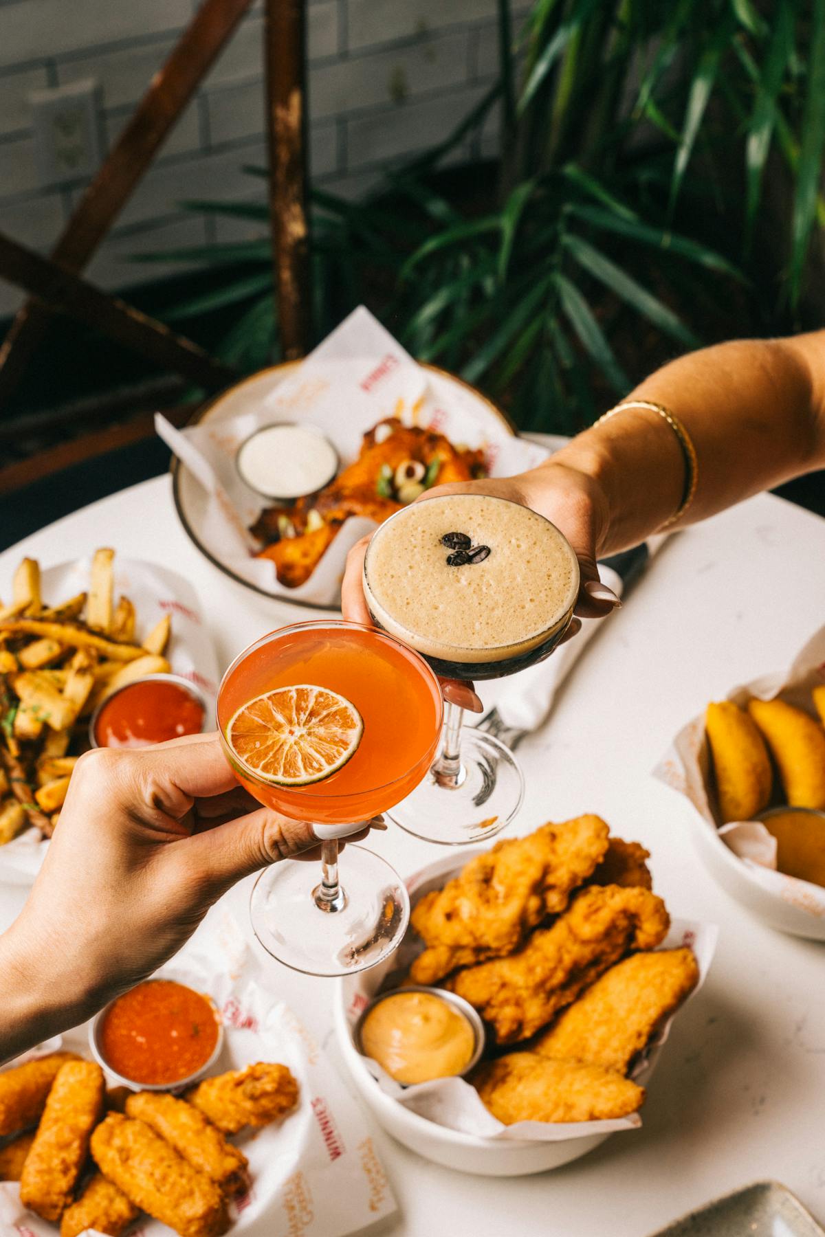 a plate of food on a table