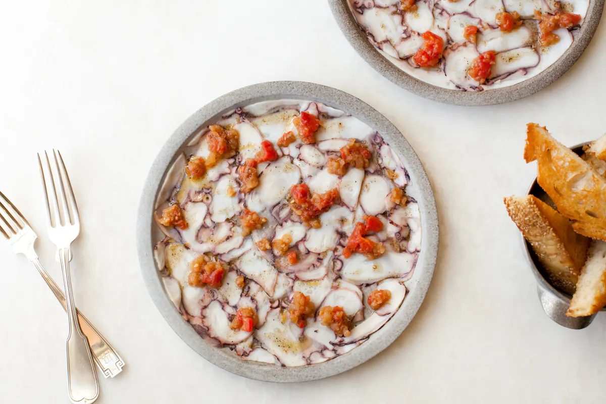 a plate of food on a table