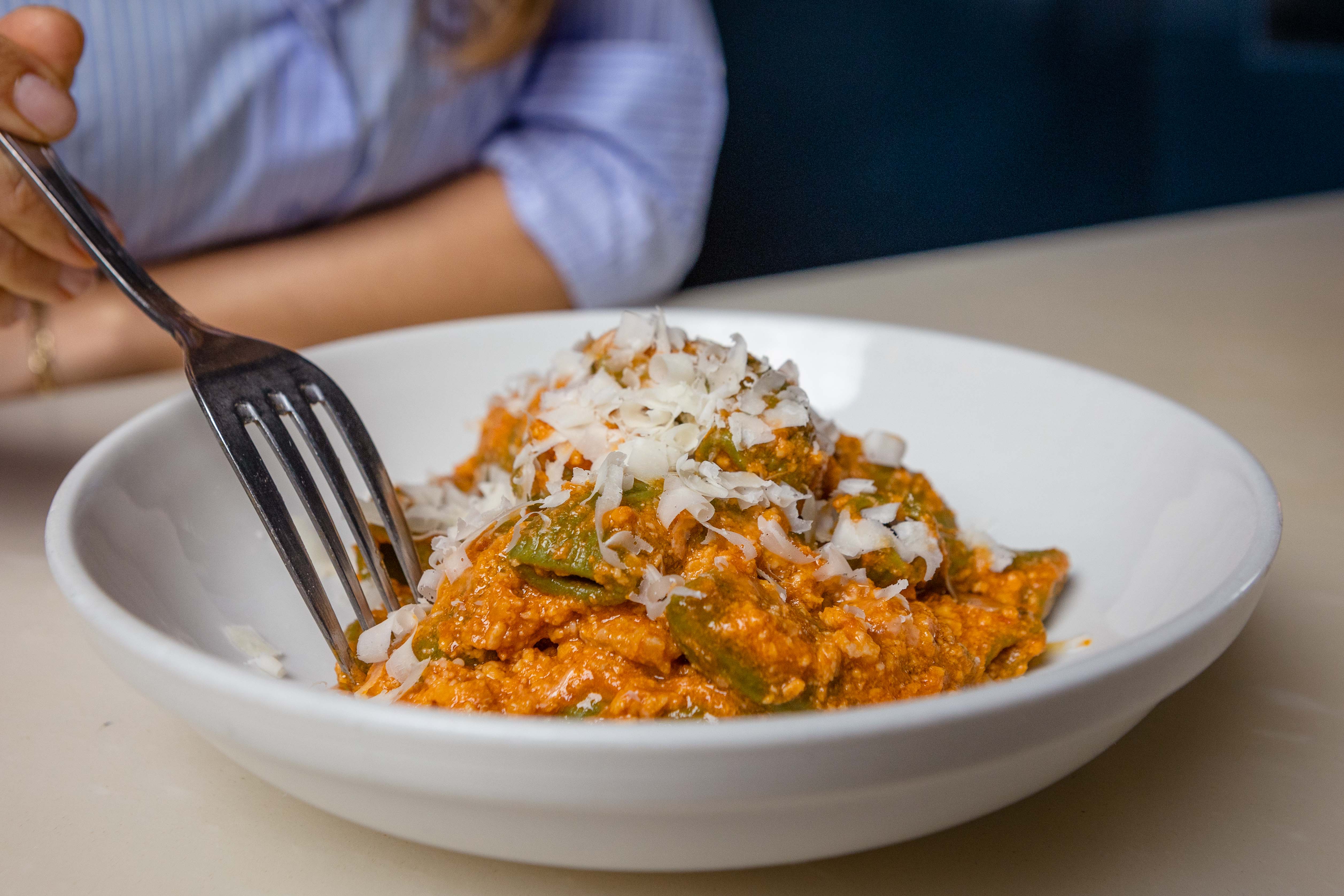 a bowl of food on a plate