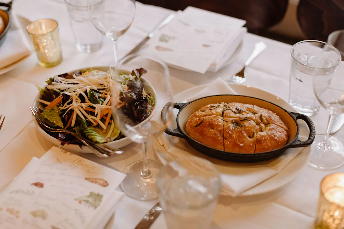 a plate of food on a table
