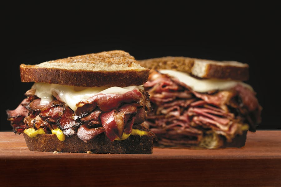 Hot Pastrami Sandwich Sy Ginsberg's Meat & Deli Traditional Jewish