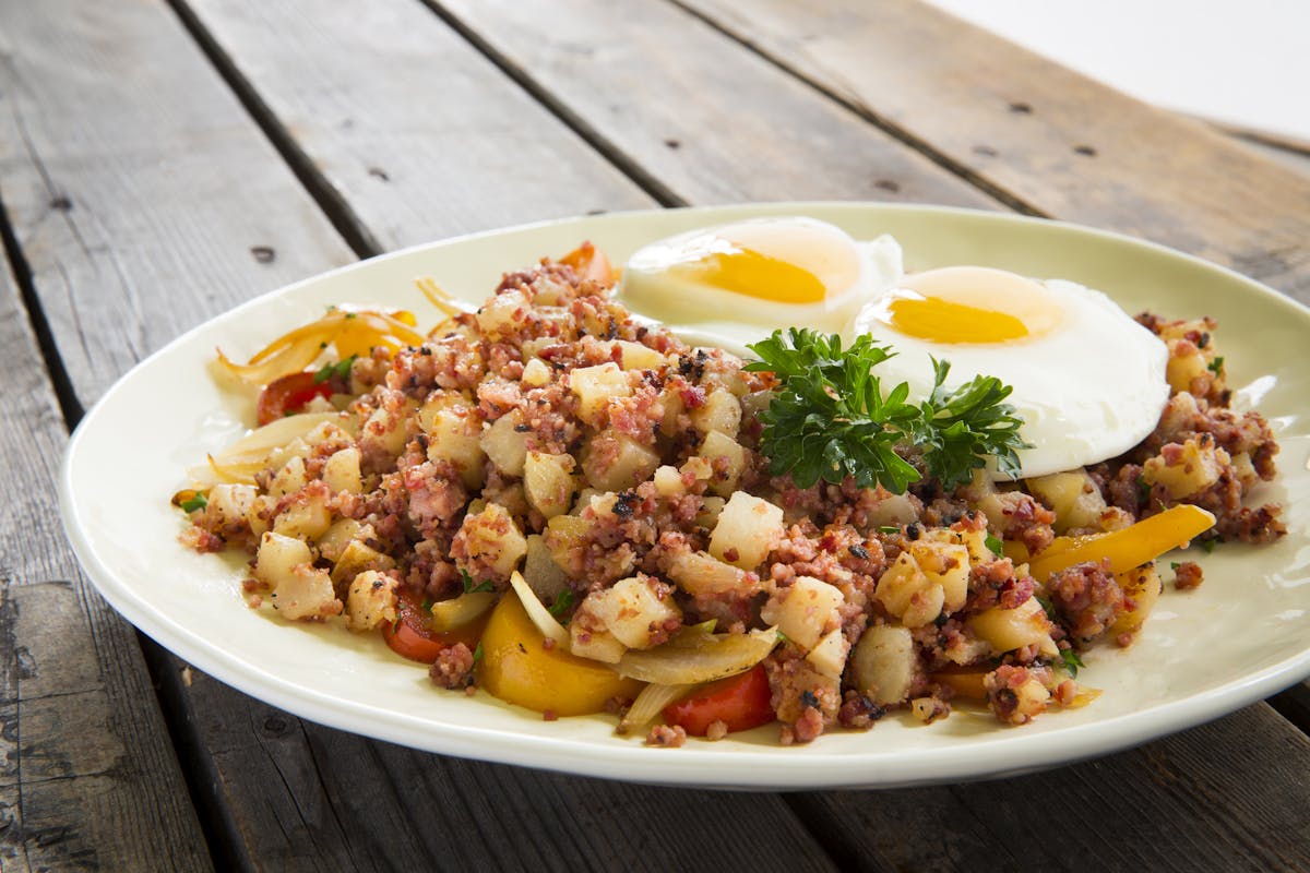 a plate of food on a table