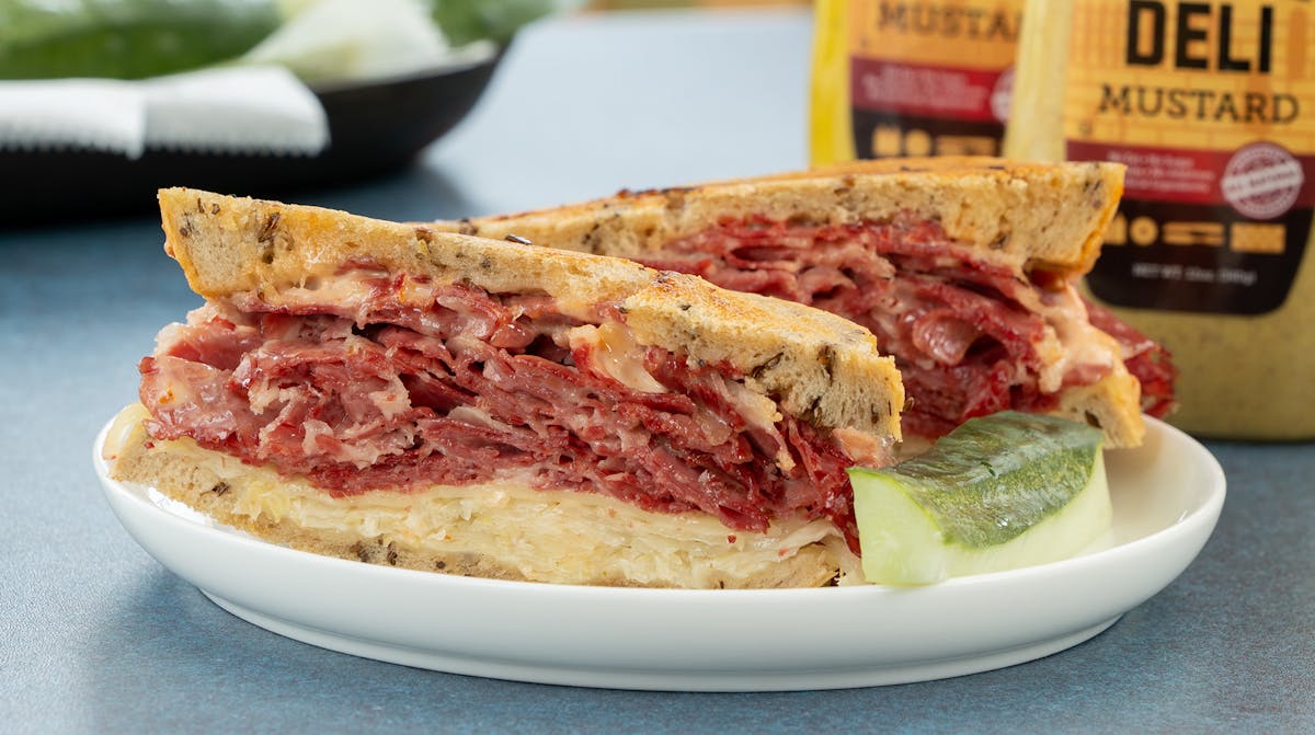 a close up of a sandwich on a plate