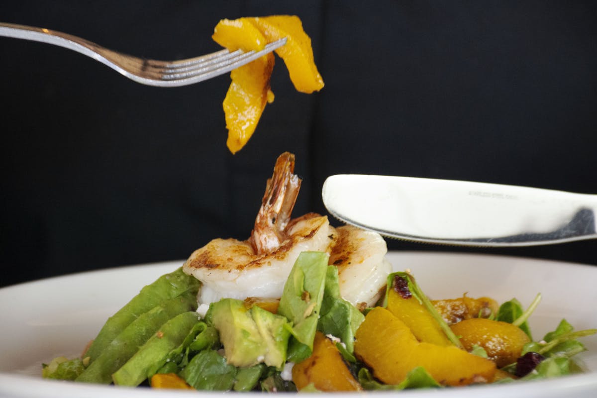 a plate of food on a table