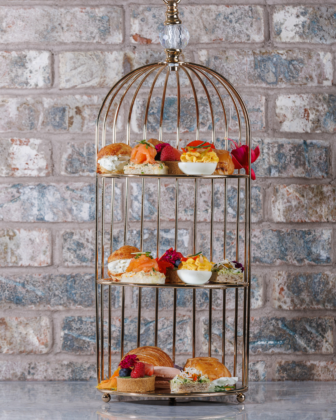 Afternoon Tea Tower (serves two)  variety of finger sandwiches, savory canapés & cocorico pastries, choice of harney & sons fine tea