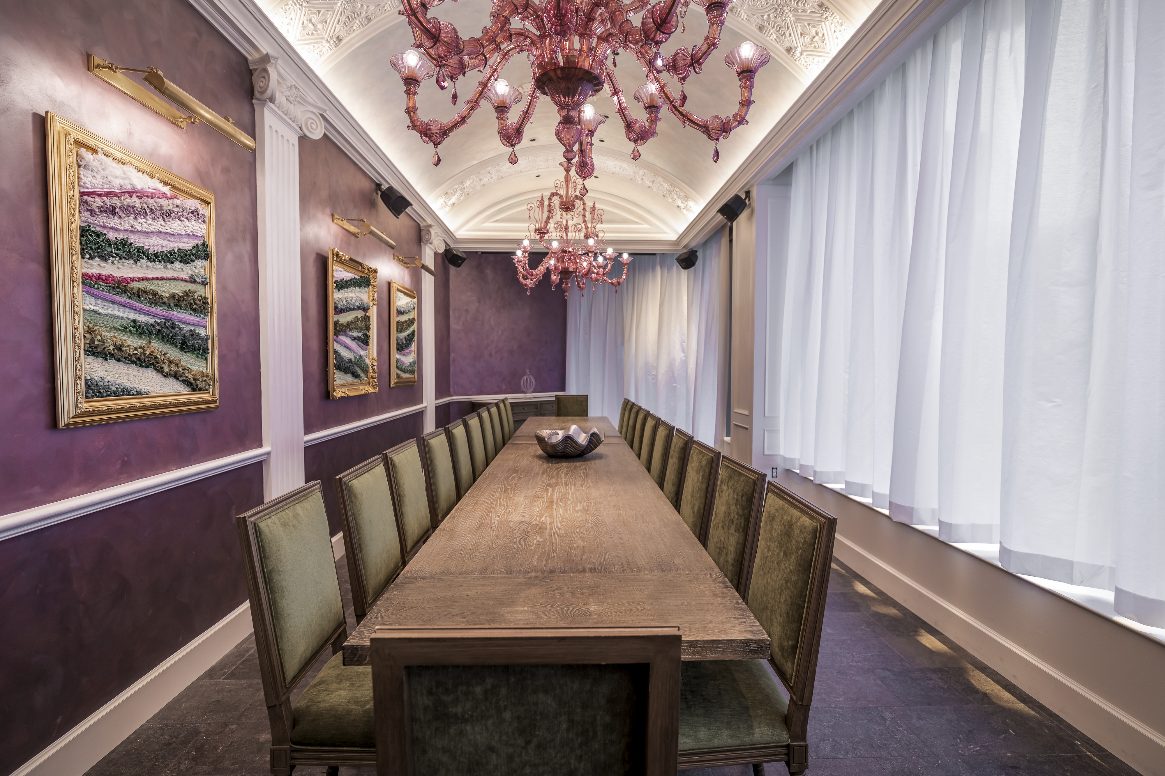 a large table in a room