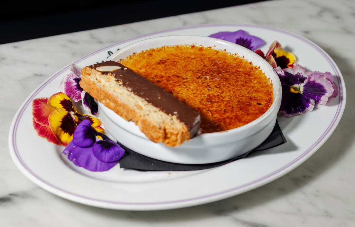 Chai & Bourbon  Chai and bourbon creme brûlée, almond biscotti