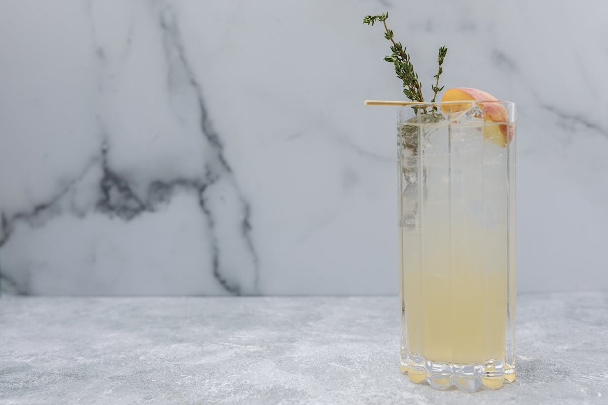 a glass of orange juice