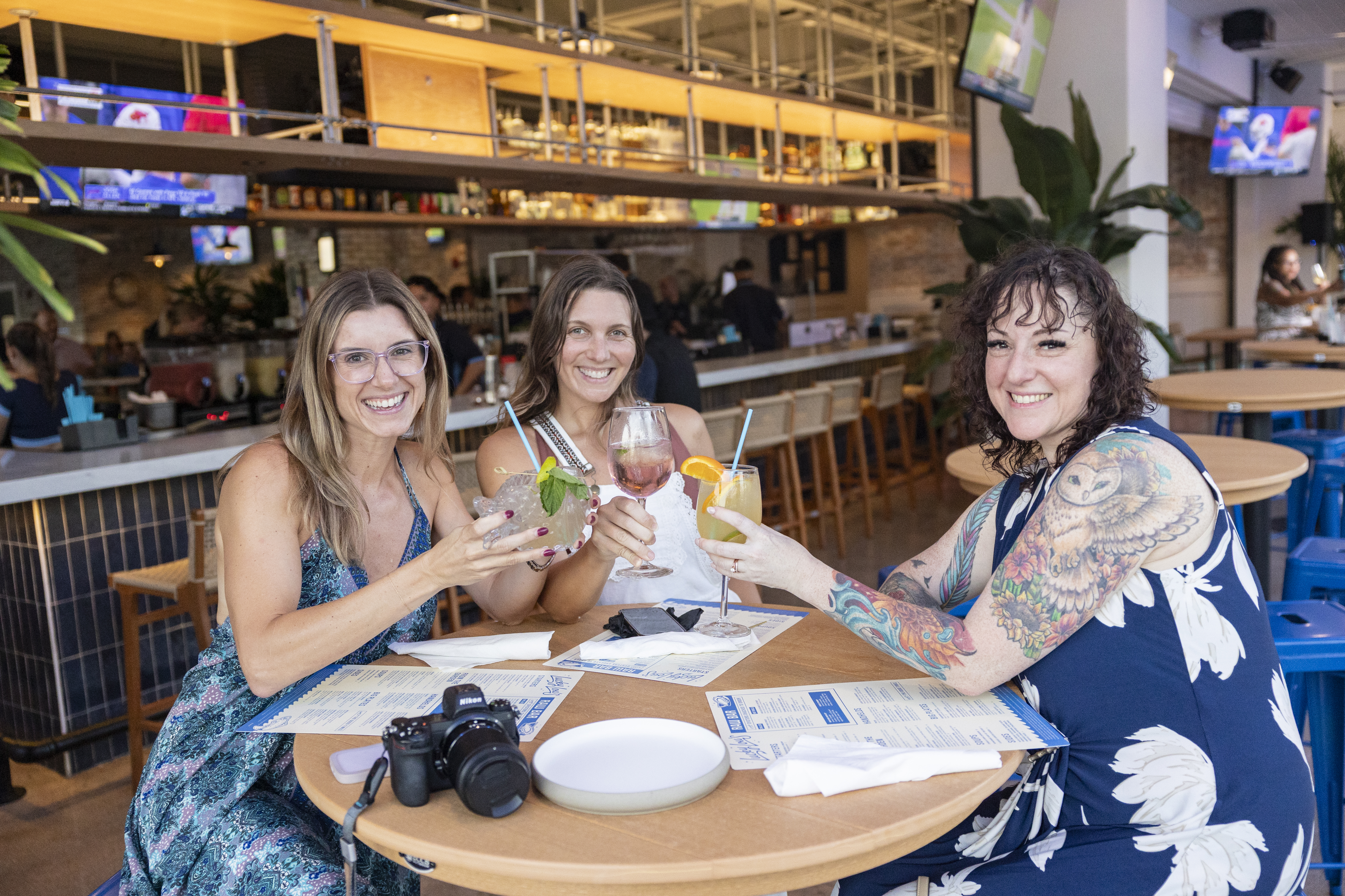 Three ladies dining at Lucky Lou's