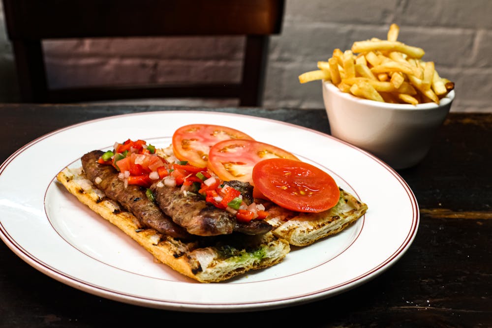 a plate of food on a table