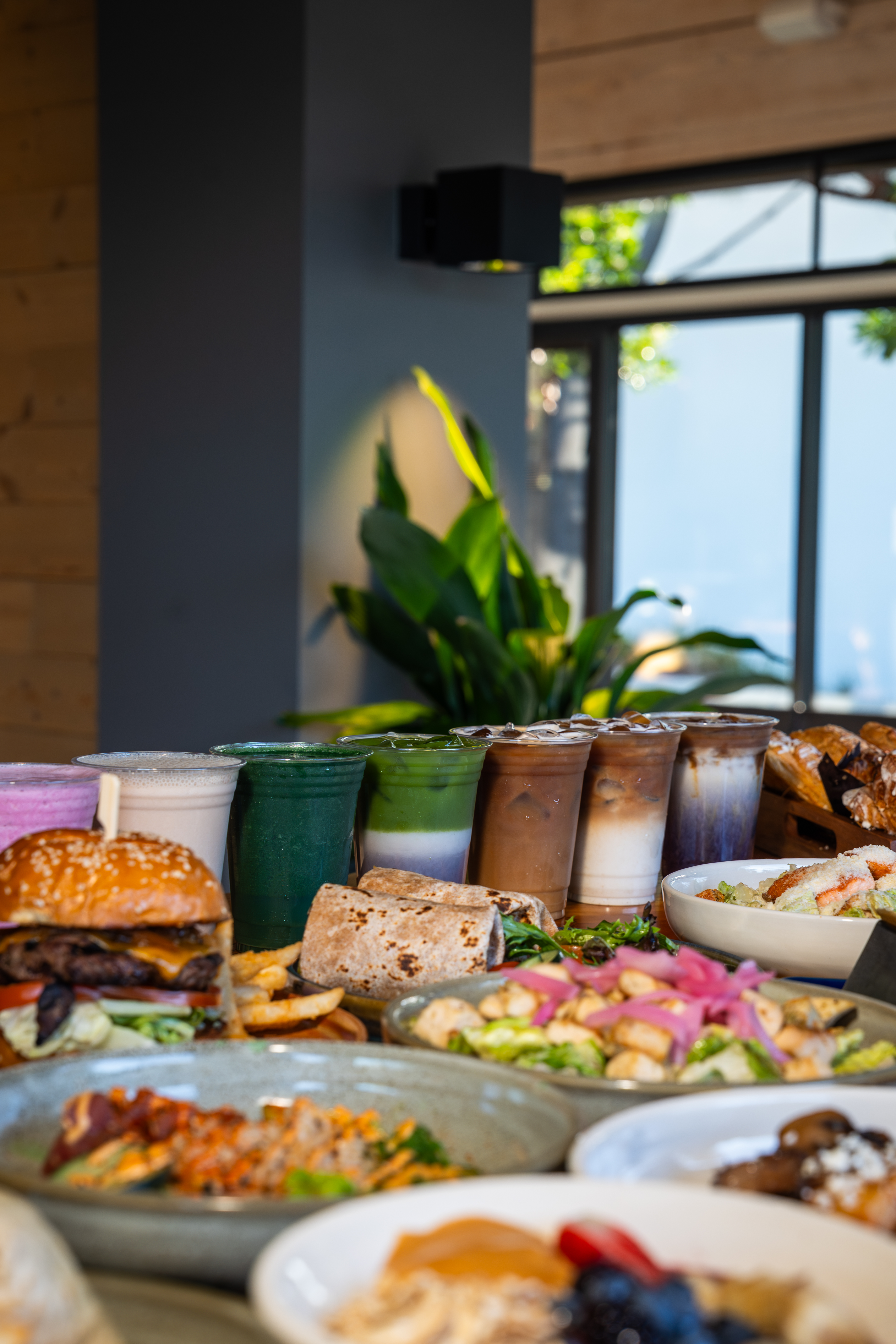 a table full of food