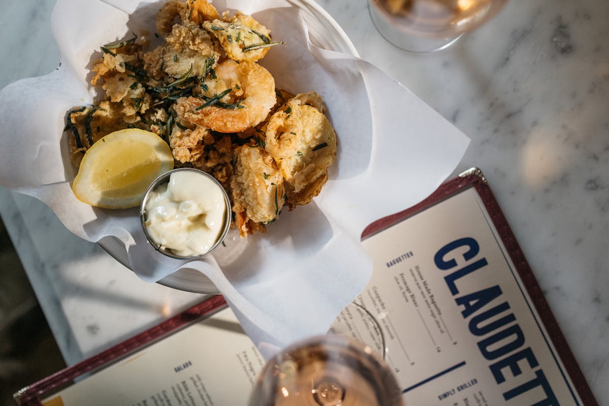 a plate of food on a table