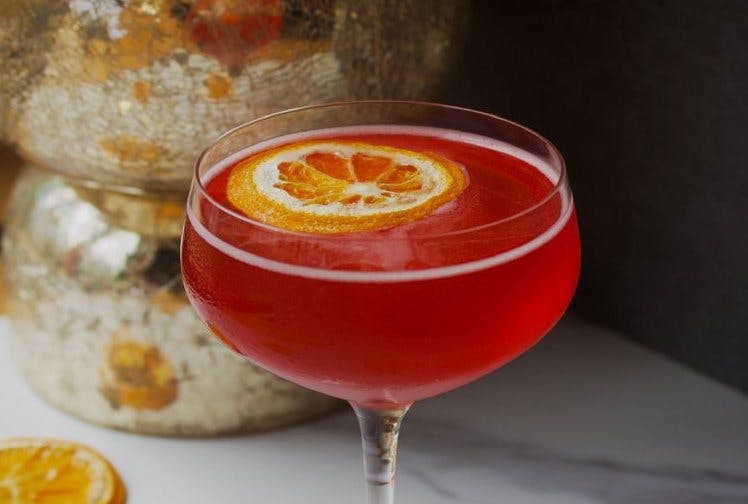 a glass of orange juice