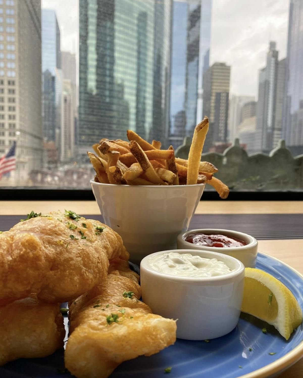 a plate of food on a table