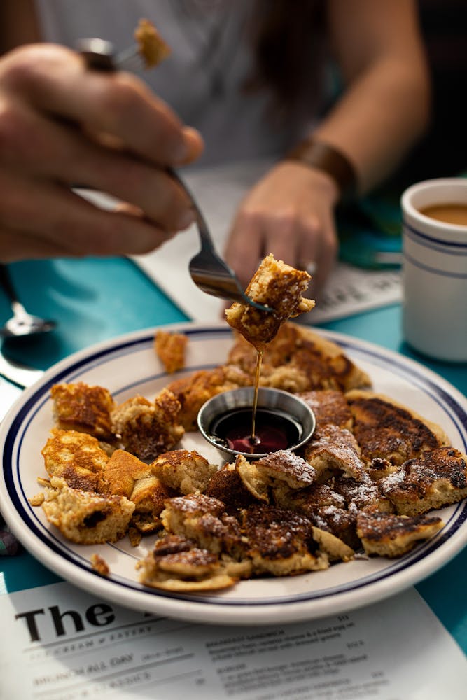 a plate of food on a table