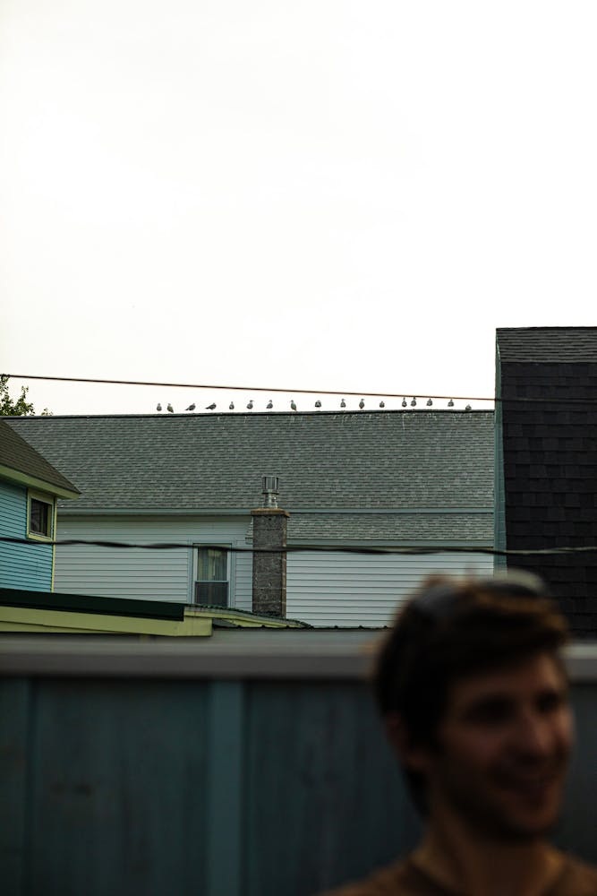 a person standing in front of a building