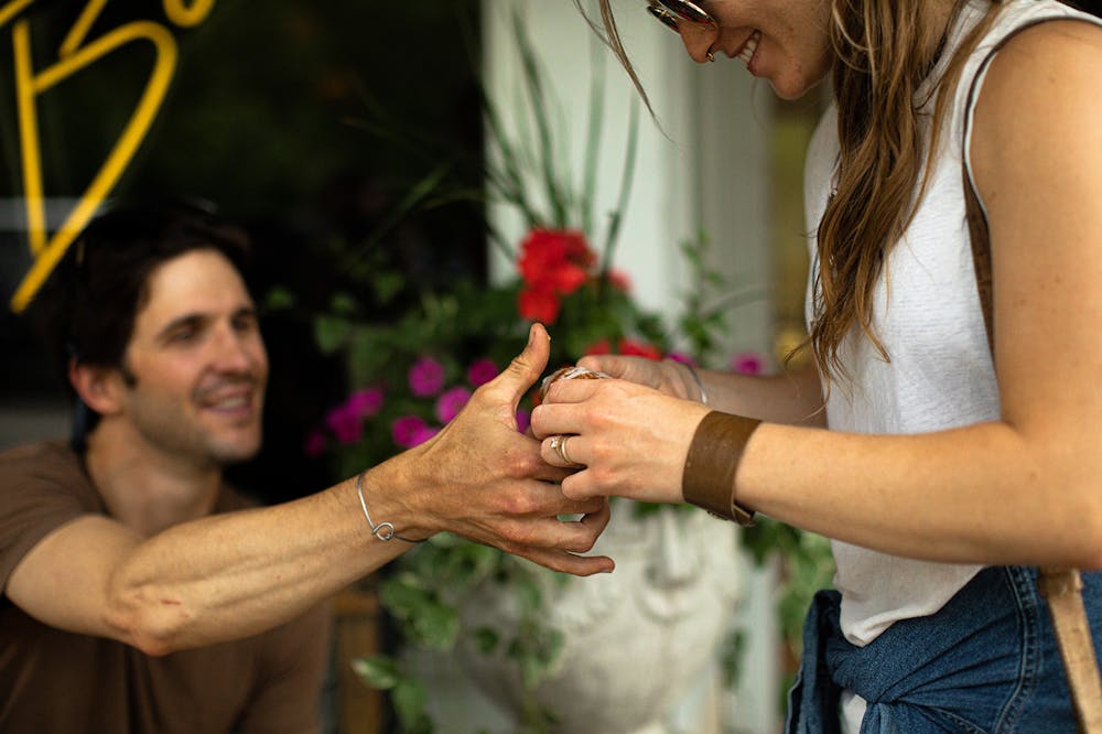 a person holding a cell phone