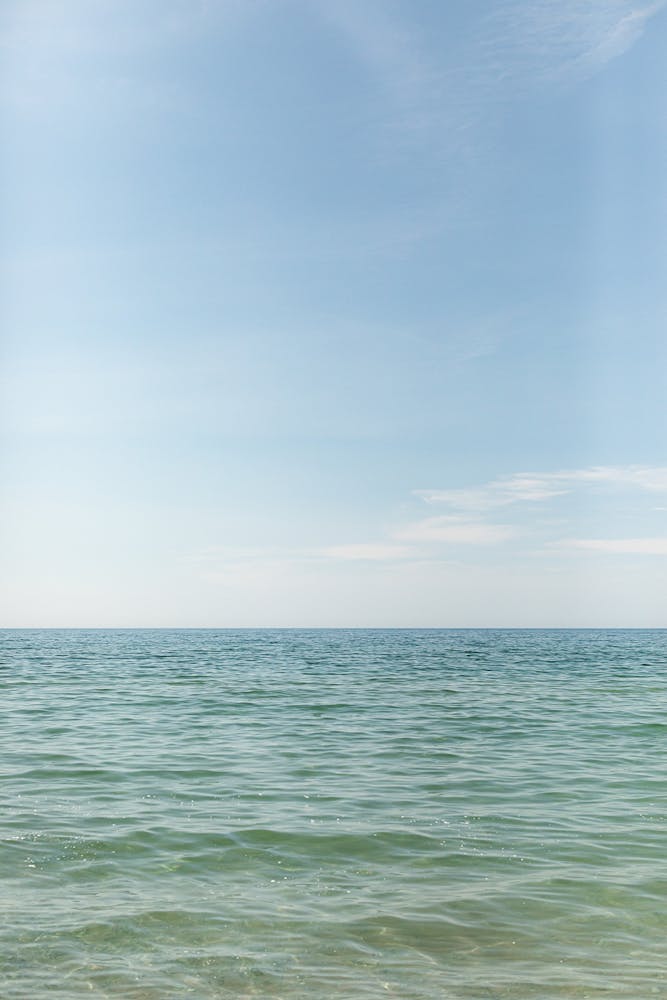 a body of water next to the ocean