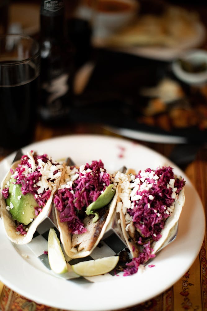 a plate of food on a table