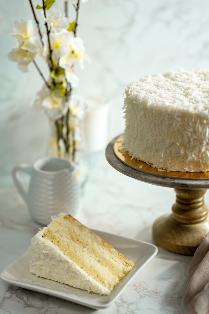 a piece of cake sitting on top of a table