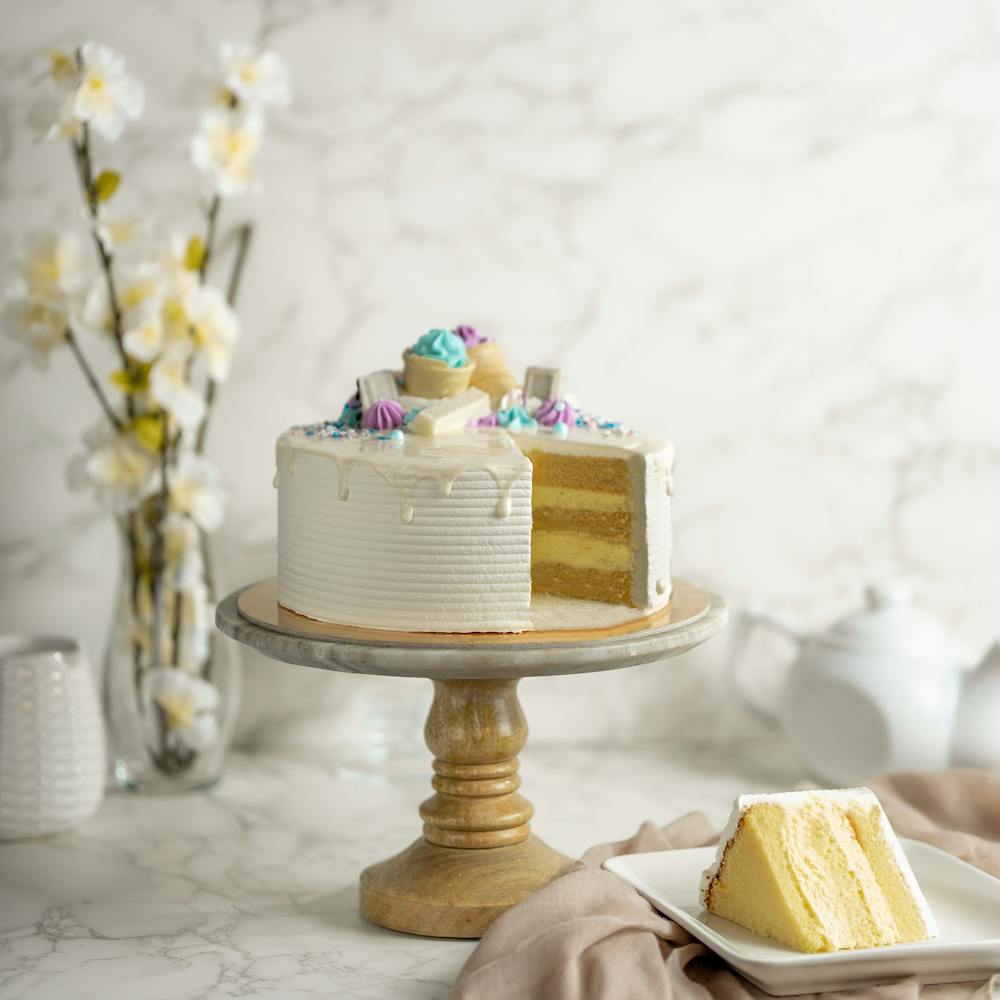 a cake sitting on top of a table