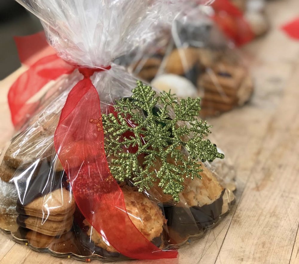 a close up of food on a table