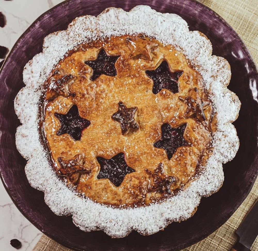 a close up of food on a plate
