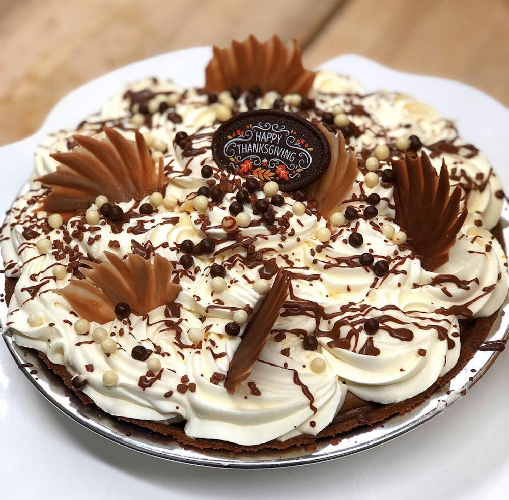 a piece of chocolate cake on a plate