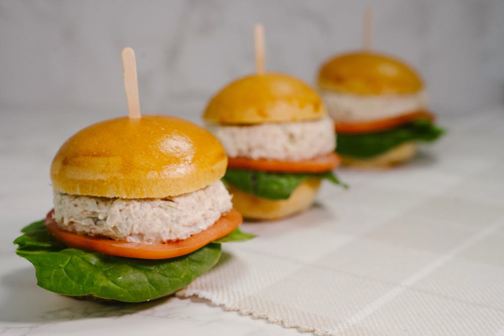 a sandwich sitting on top of a table